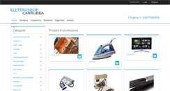 Desktop Screenshot of elettroshopcarrubba.com